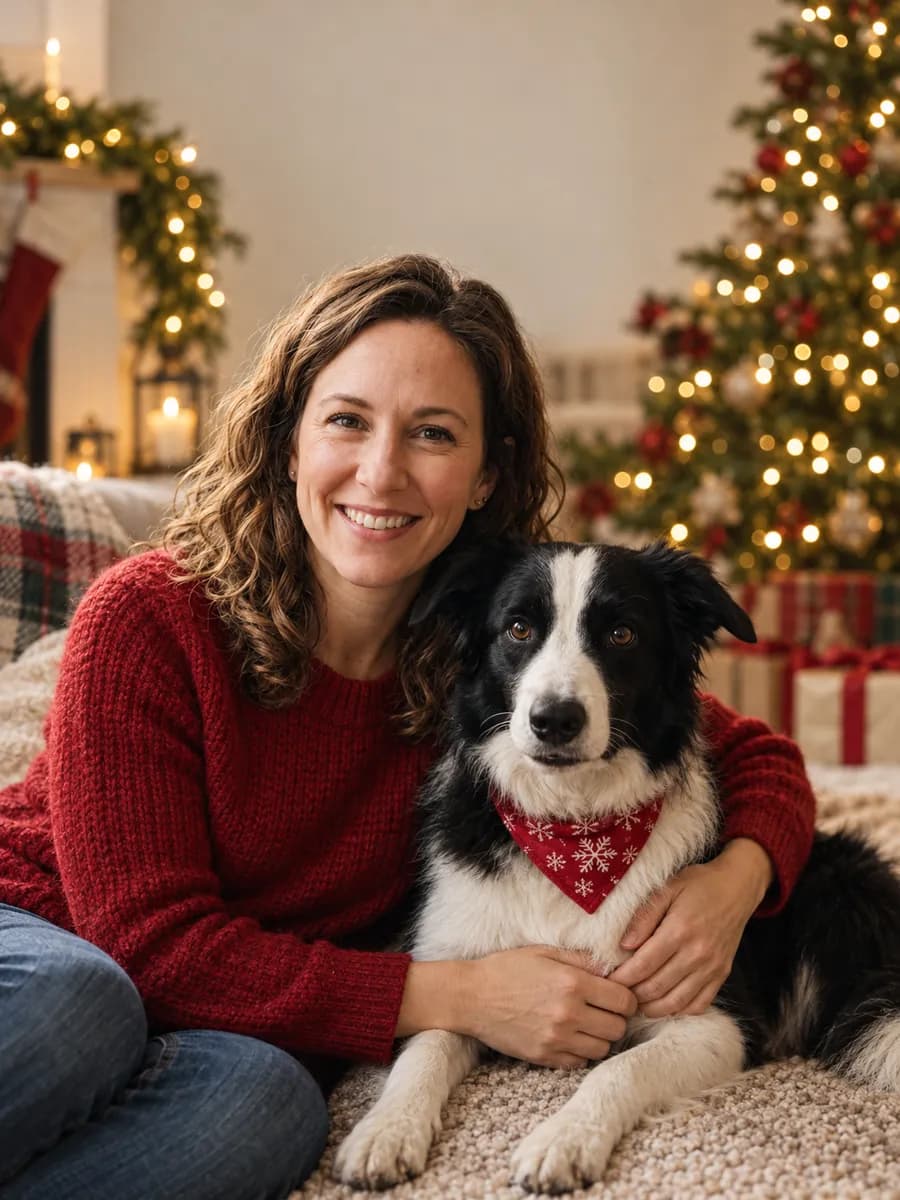 Christmas card portrait example