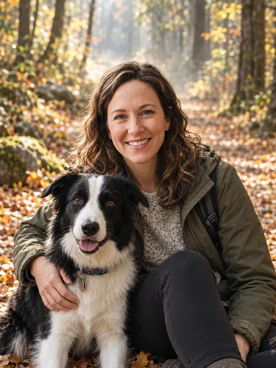 Forest walk portrait example