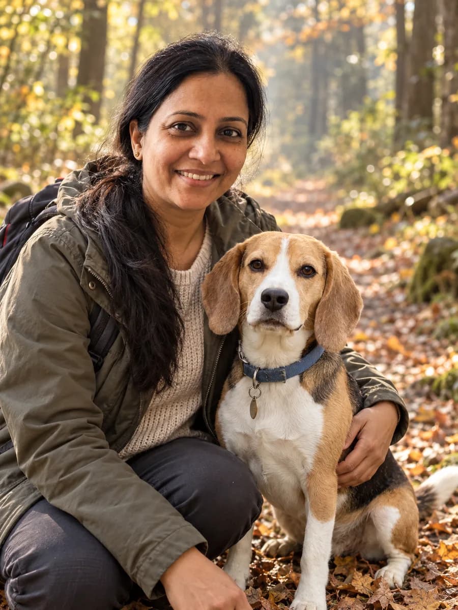 Forest walk portrait example
