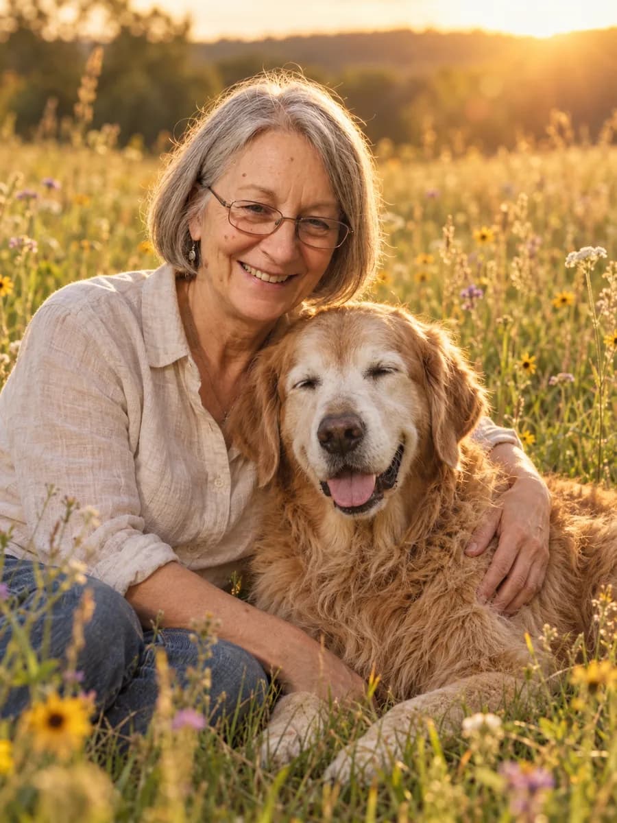 Golden-hour field portrait example