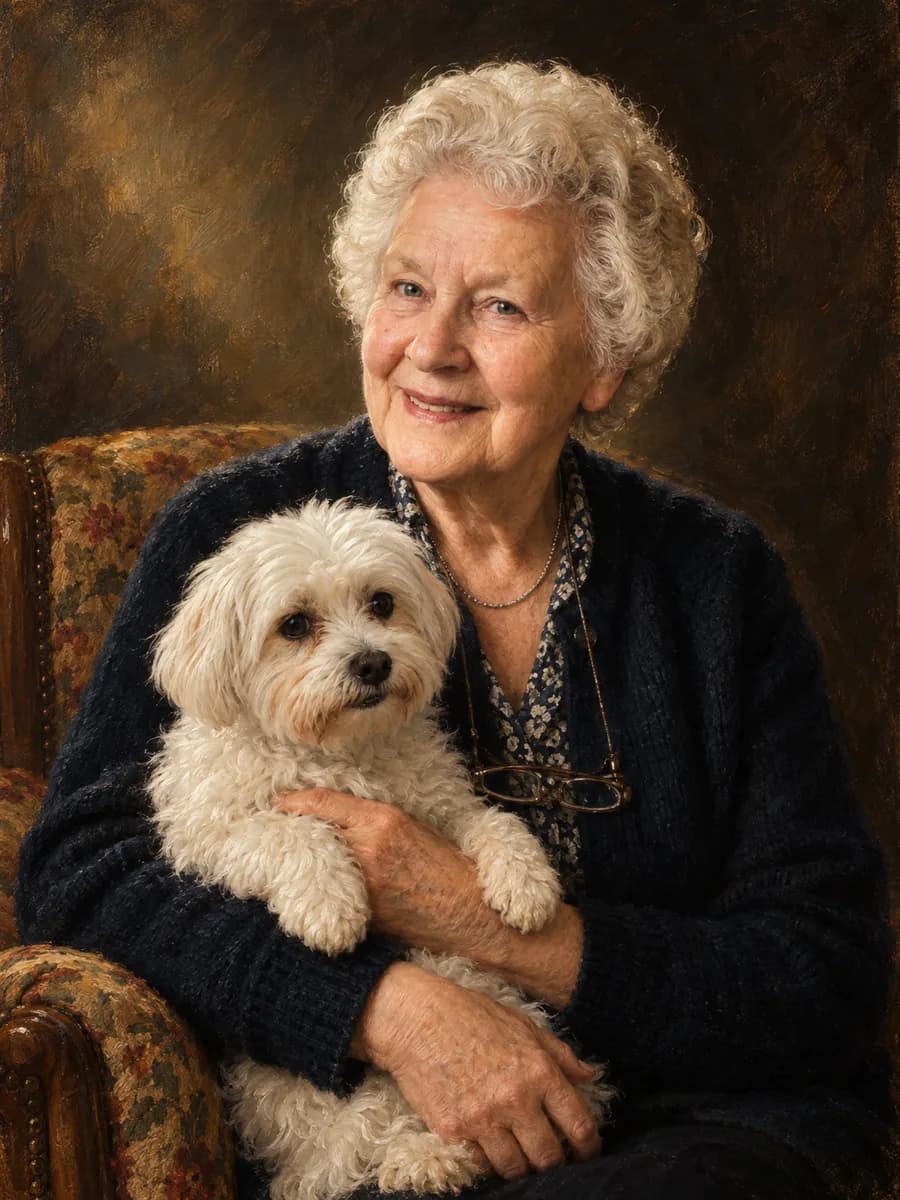 Fine-art oil painting portrait example