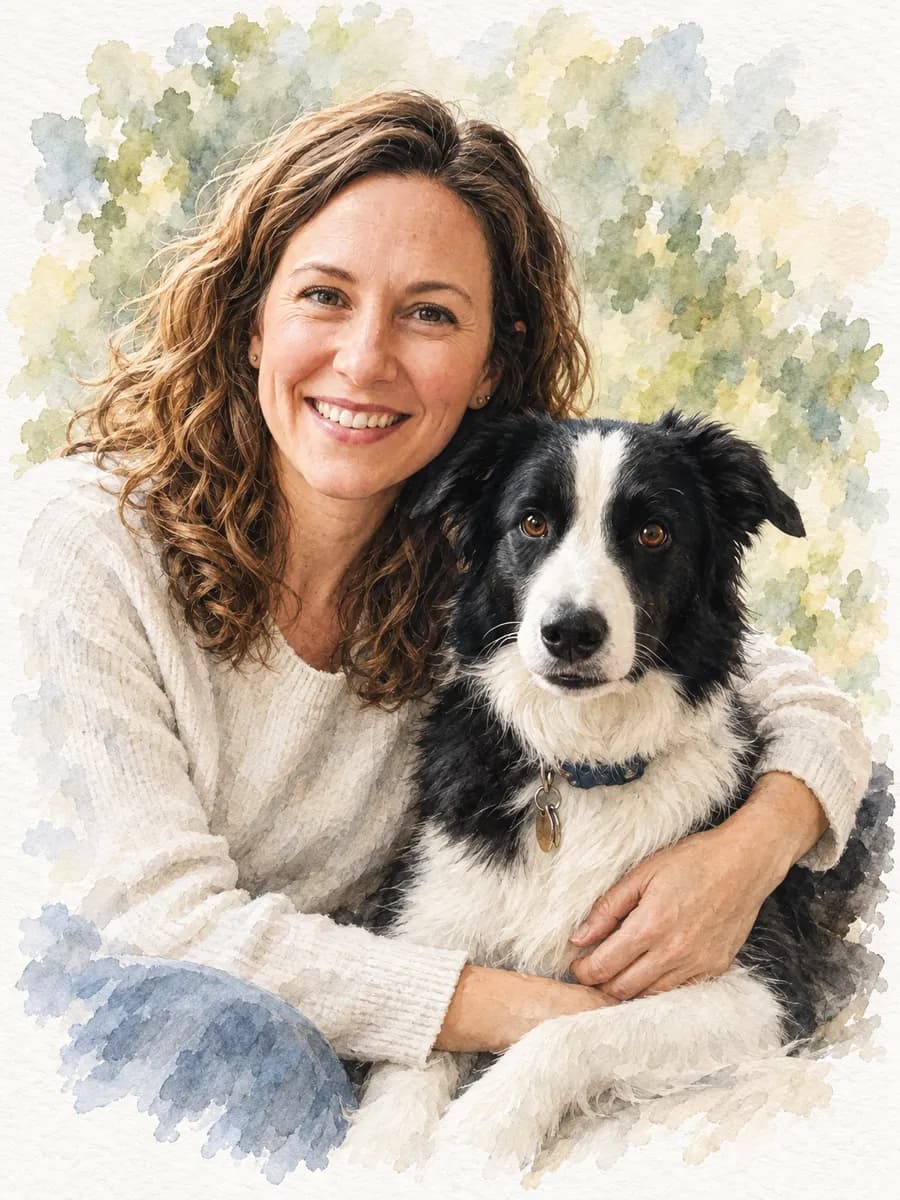 Watercolour portrait example